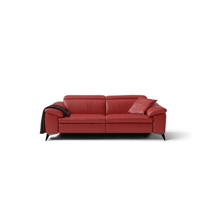 Wayfair red leather deals sofa